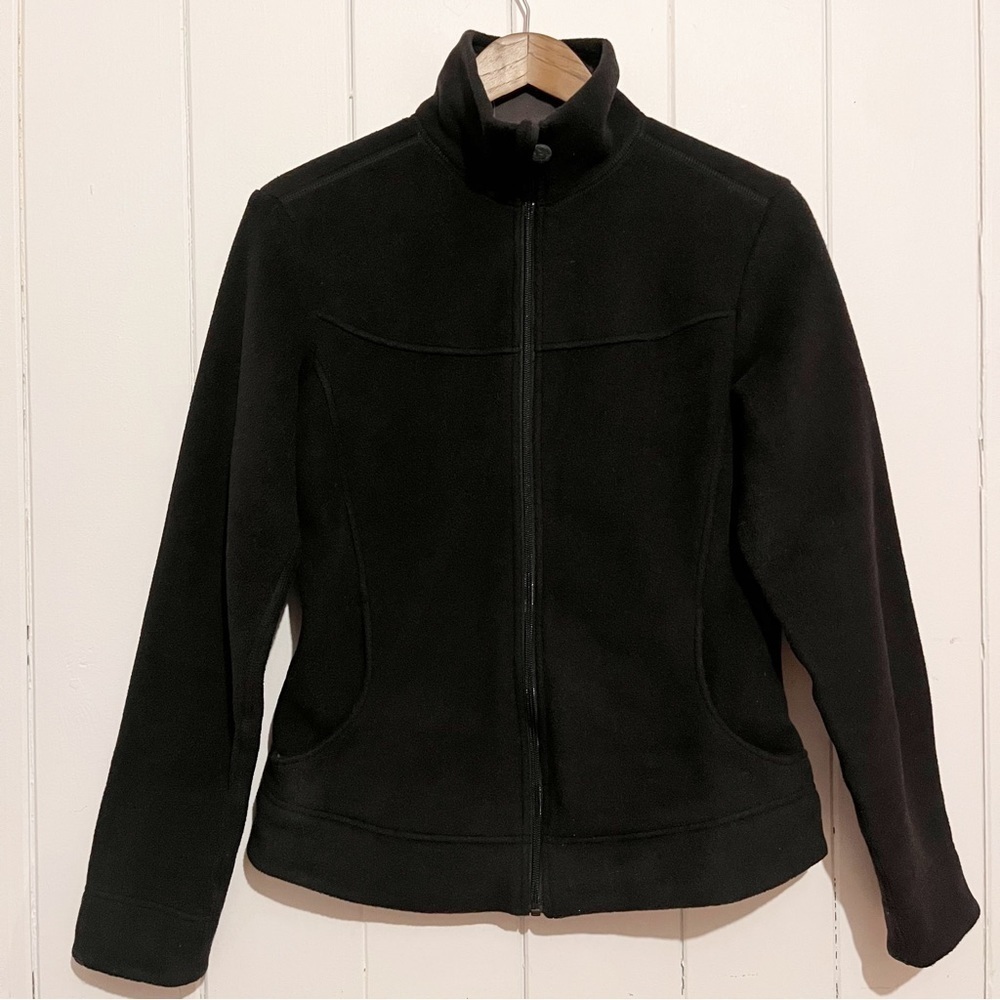 MEC Black Zip Up Polartec Fleece Jacket. Size Medium.